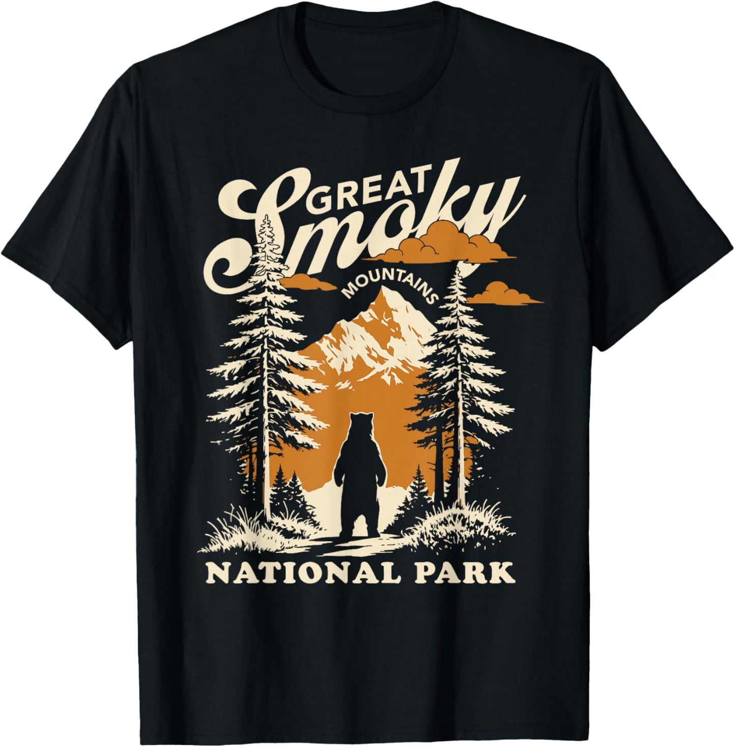 Great Smoky Mountains National Park Bear T-Shirt - T-Shirt | Black