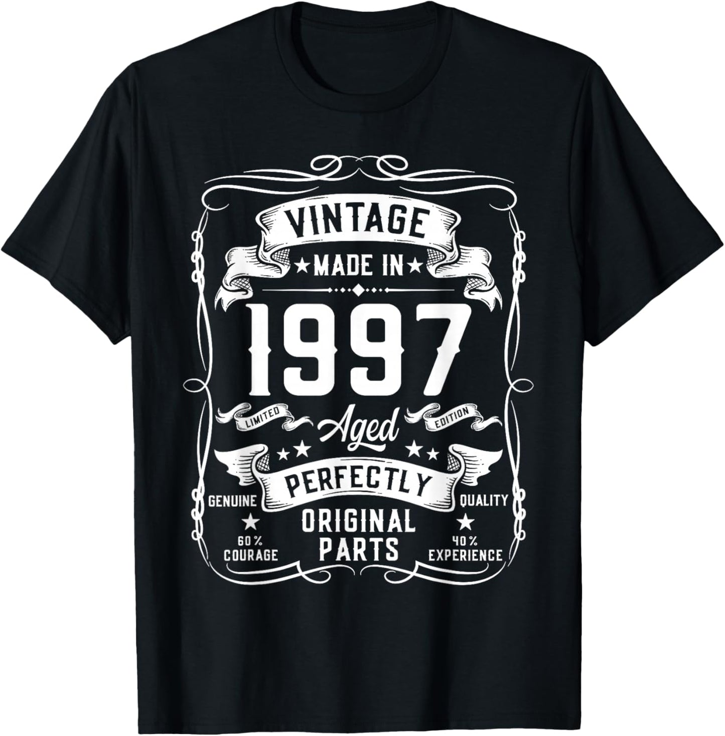 Vintage 1997 29yr 29th Birthday Gifts 29 Years Old T-Shirt - T-Shirt | Black