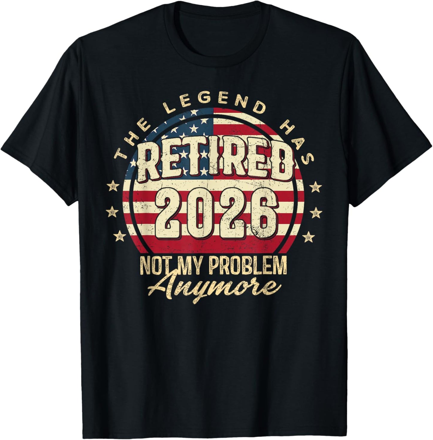 Retirement 2026 Retired 2026 Funny Men Women Retirement T-Shirt - T-Shirt | Black