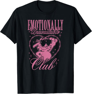 Garfield Emotionally Unavailable Heart Shaped Barbed Wire T-Shirt - T-Shirt | Black