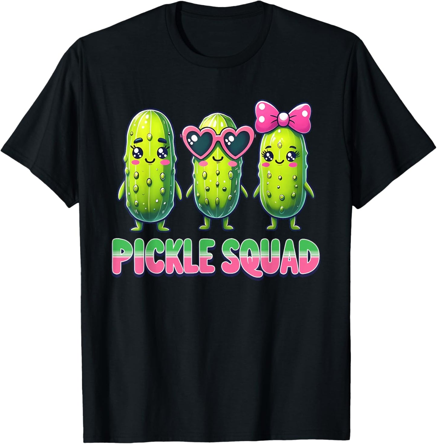 Cute Pickle Squad Funny Toddler Kids Pickle Boys Girls T-Shirt - T-Shirt | Black