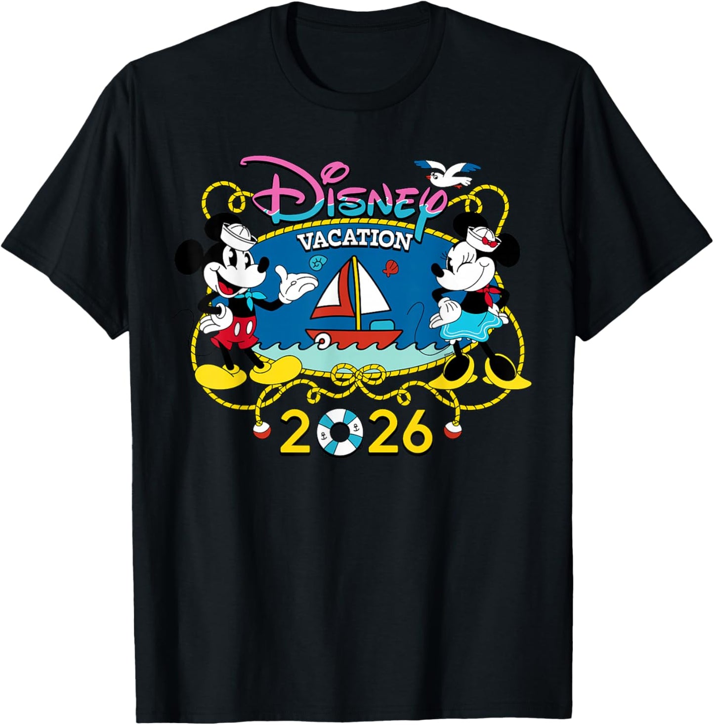 Disney Cruise Mickey & Minnie Group Vacation 2026 Matching T-Shirt - T-Shirt | Black