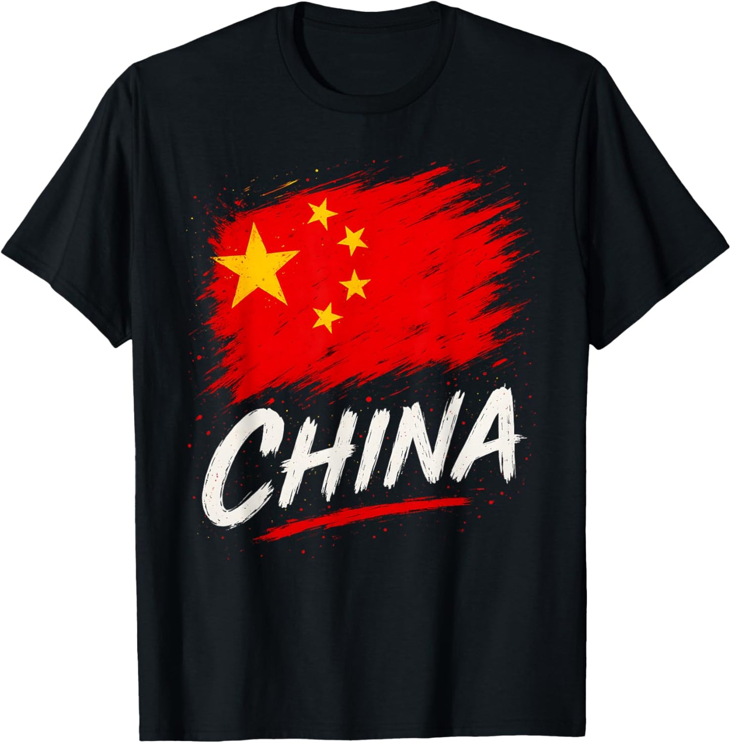 China Chinese Flag T-Shirt - T-Shirt | Black