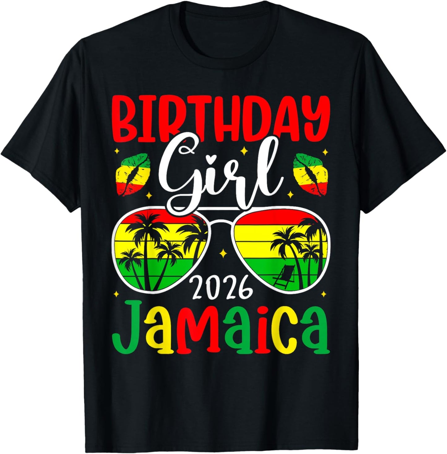 Jamaica Birthday Girl 2026 Bday Crew Party Jamaican Women T-Shirt - T-Shirt | Black