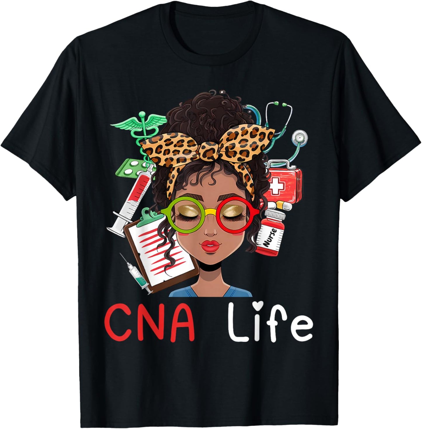 CNA Nurse Black History Month African American T-Shirt - T-Shirt | Black