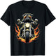 Funny Pug Riding a Motorcycle Design Black Pug Lovers T-Shirt - T-Shirt | Black