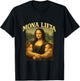 Mona Lifta Funny Mona Lisa Lifting Workout Gen Z Meme Gym T-Shirt - T-Shirt | Black