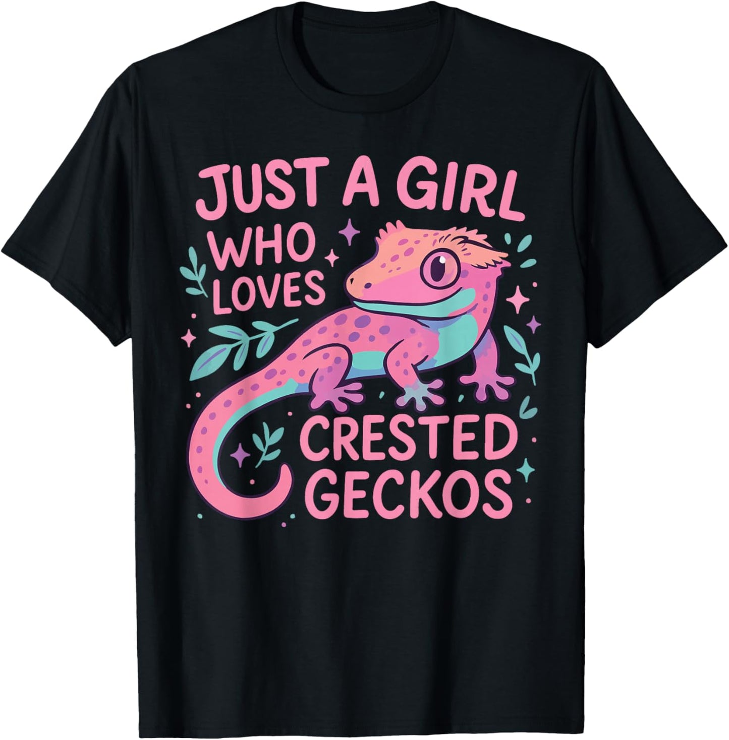 Crested Gecko Just A Girl Who Loves Crested Geckos T-Shirt - T-Shirt | Black