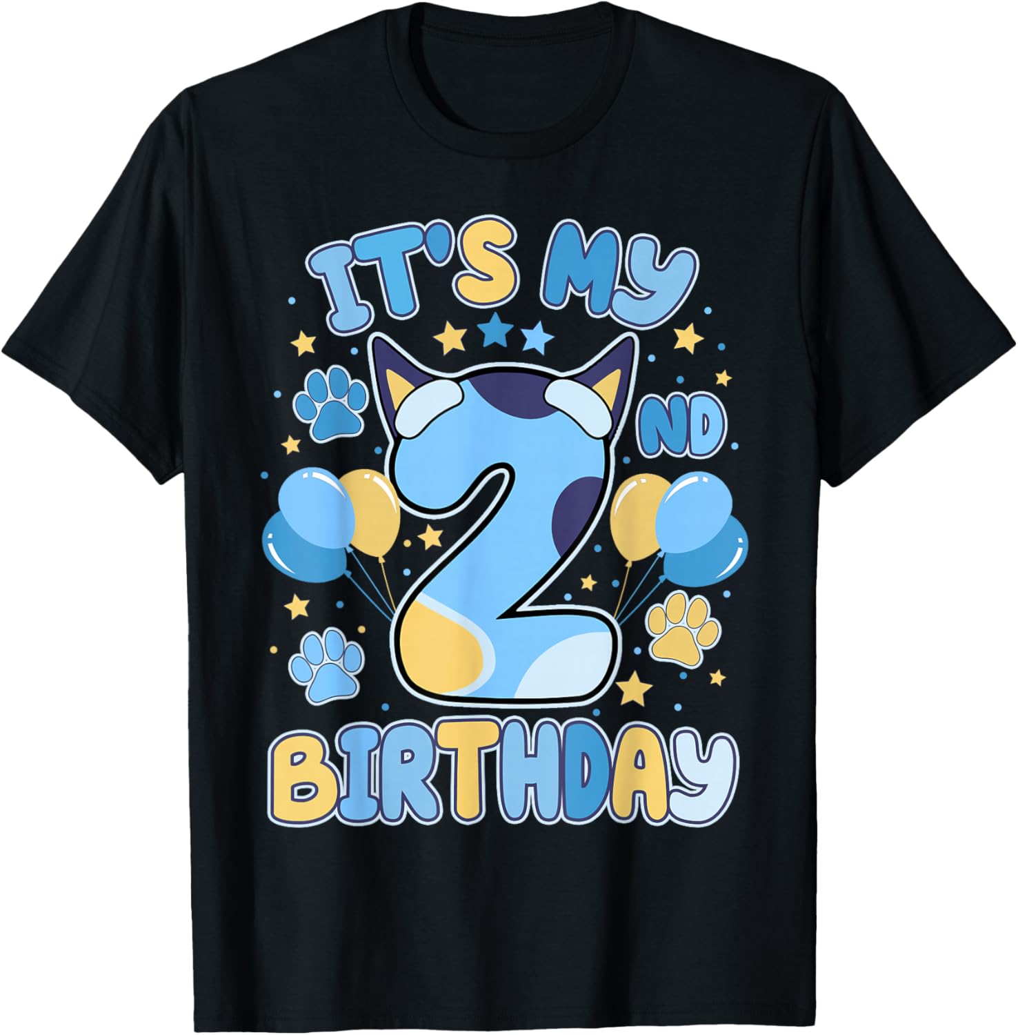 It’s My 2nd Birthday Two Boy Toddlers Dog Lovers Puppy Theme T-Shirt - T-Shirt | Black