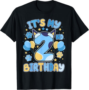It’s My 2nd Birthday Two Boy Toddlers Dog Lovers Puppy Theme T-Shirt - T-Shirt | Black