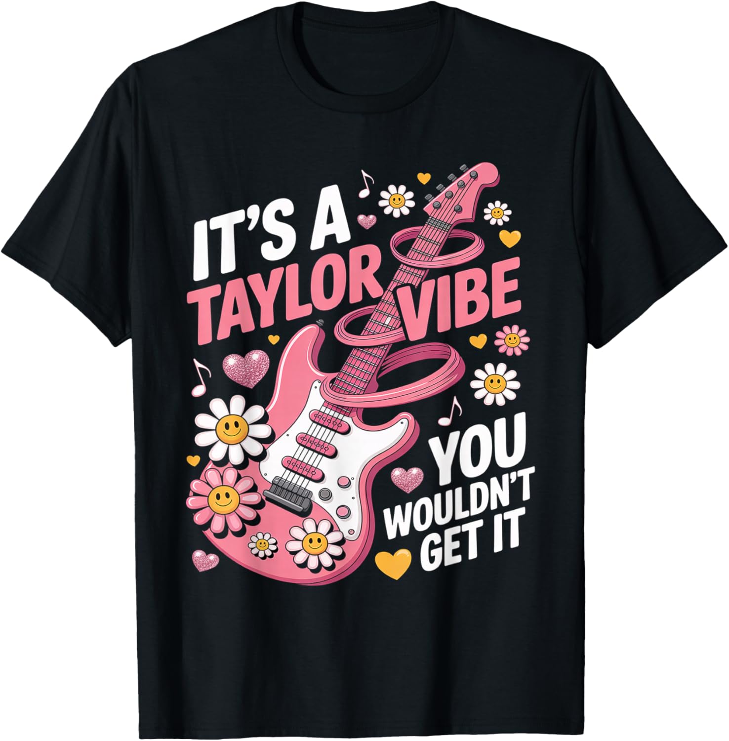 Girl Retro Taylor First Name Personalized Groovy 70's 80's T-Shirt - T-Shirt | Black