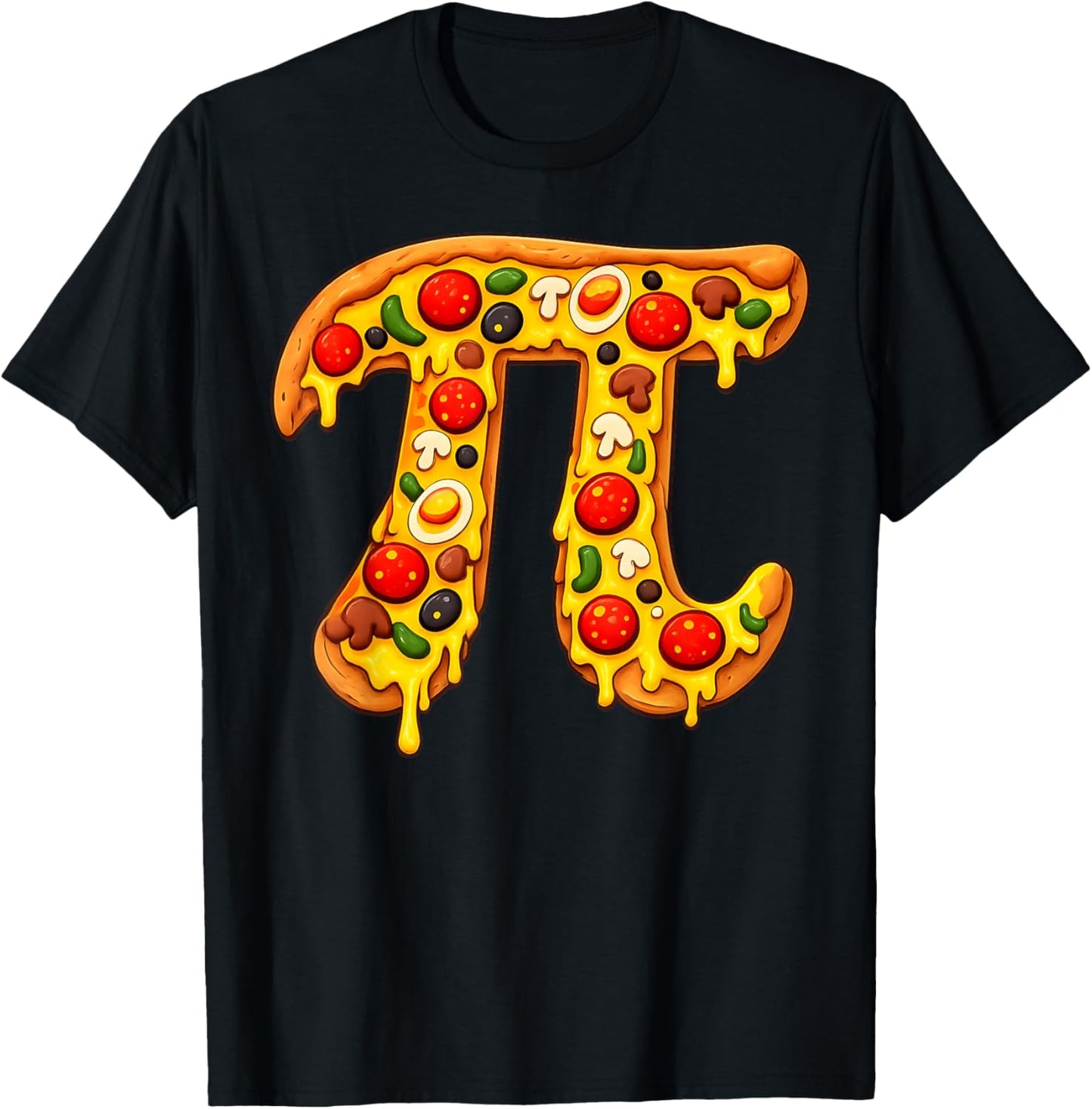 Funny Pizza Pi Math Lover 3.14 Pi Day Teacher Boy Girl Kid T-Shirt - T-Shirt | Black