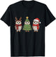 Santa Owl Christmas Tree Owl Lover Animal Xmas Pajama T-Shirt - T-Shirt | Black