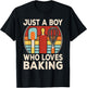 Just A Boy Who Loves Baking Bake Baker Boys Kids T-Shirt - T-Shirt | Black