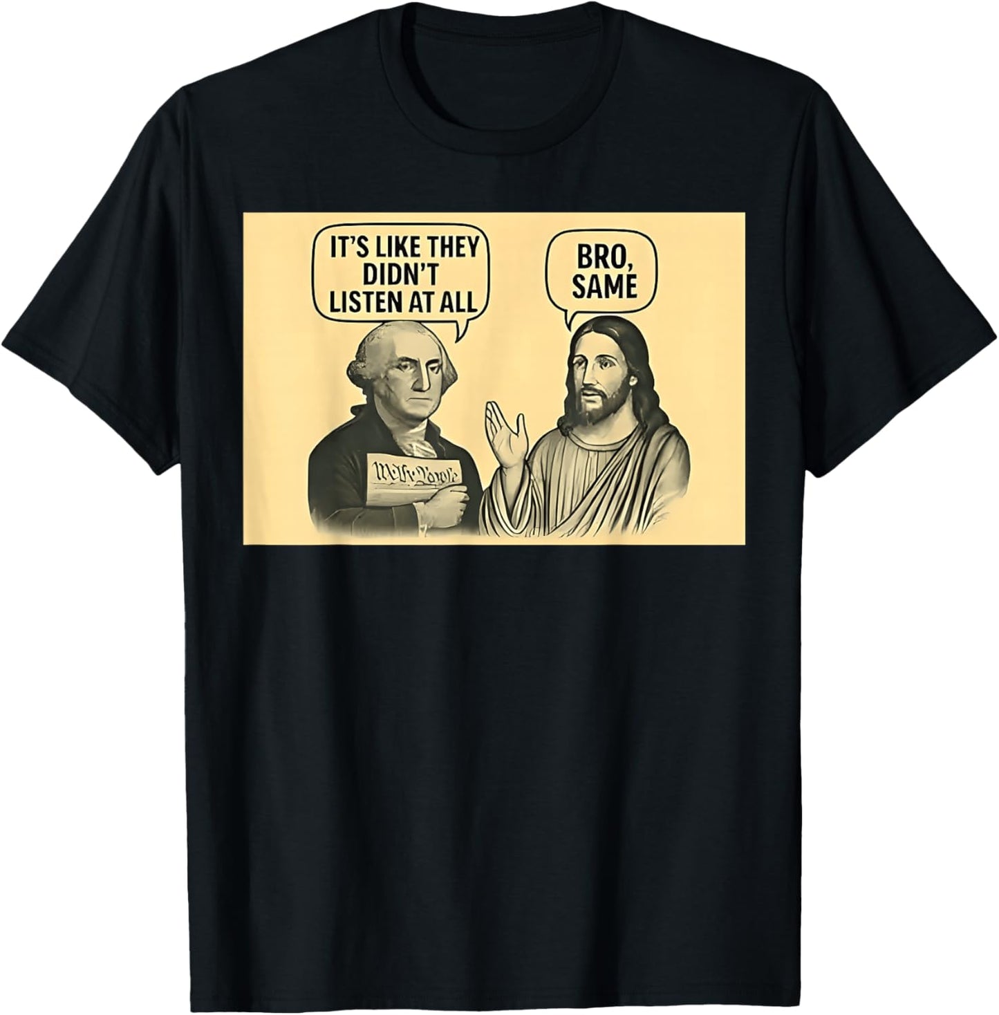 Its Like They Didnt Listen at All bro Same Meme T-Shirt - T-Shirt | Black