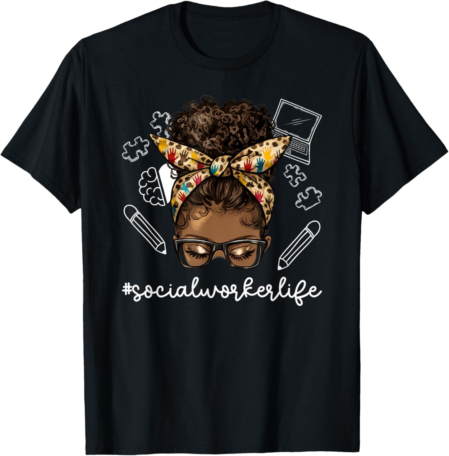 Black Social Worker Life African American Social Workers T-Shirt - T-Shirt | Black