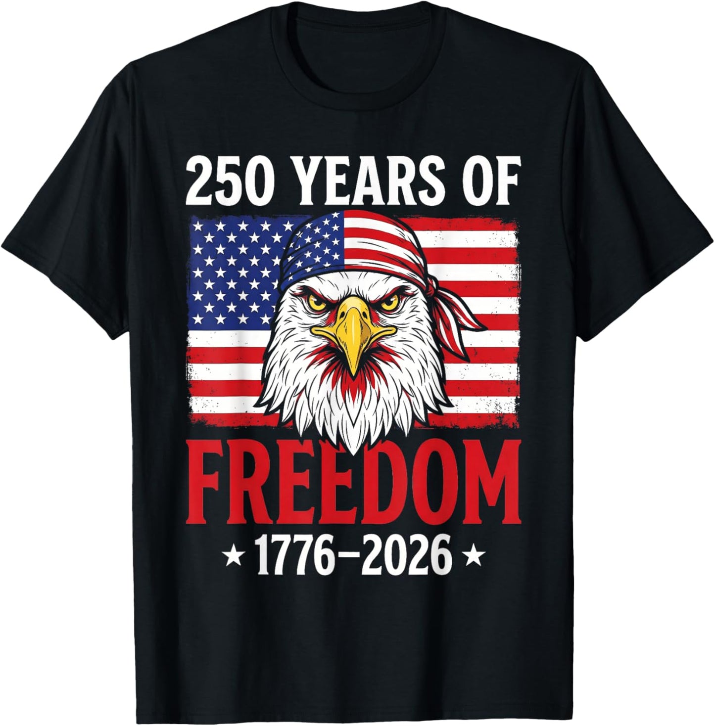 Vintage 250 Years American 1776 2026 250th USA Men Women T-Shirt - T-Shirt | Black