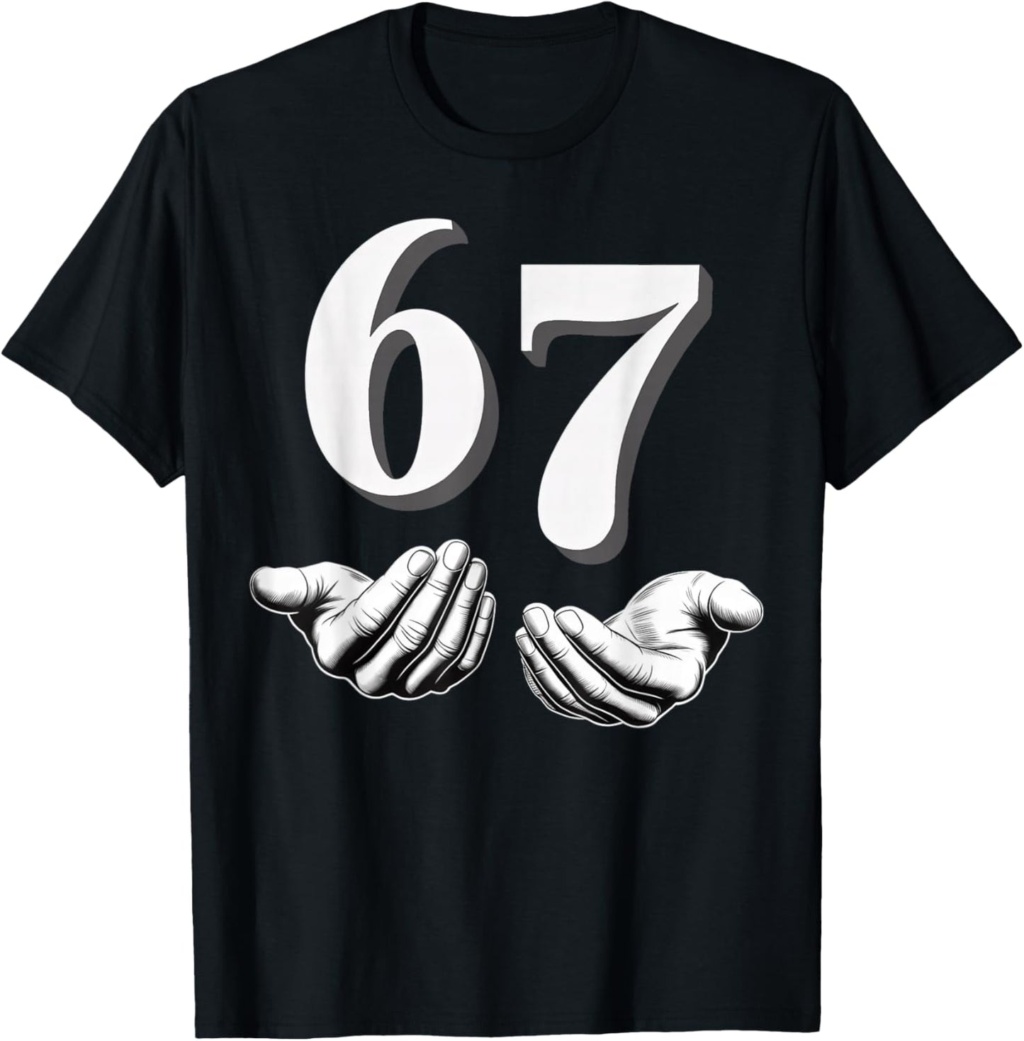 Six Seven 6 7 Meme T-Shirt - T-Shirt | Black
