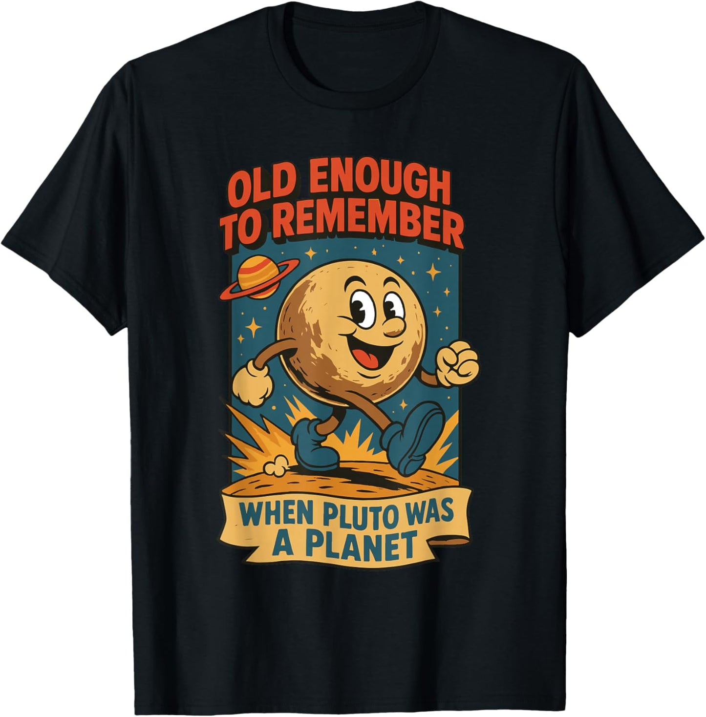 Astronomy Space Funny Pluto Planet T-Shirt - T-Shirt | Black