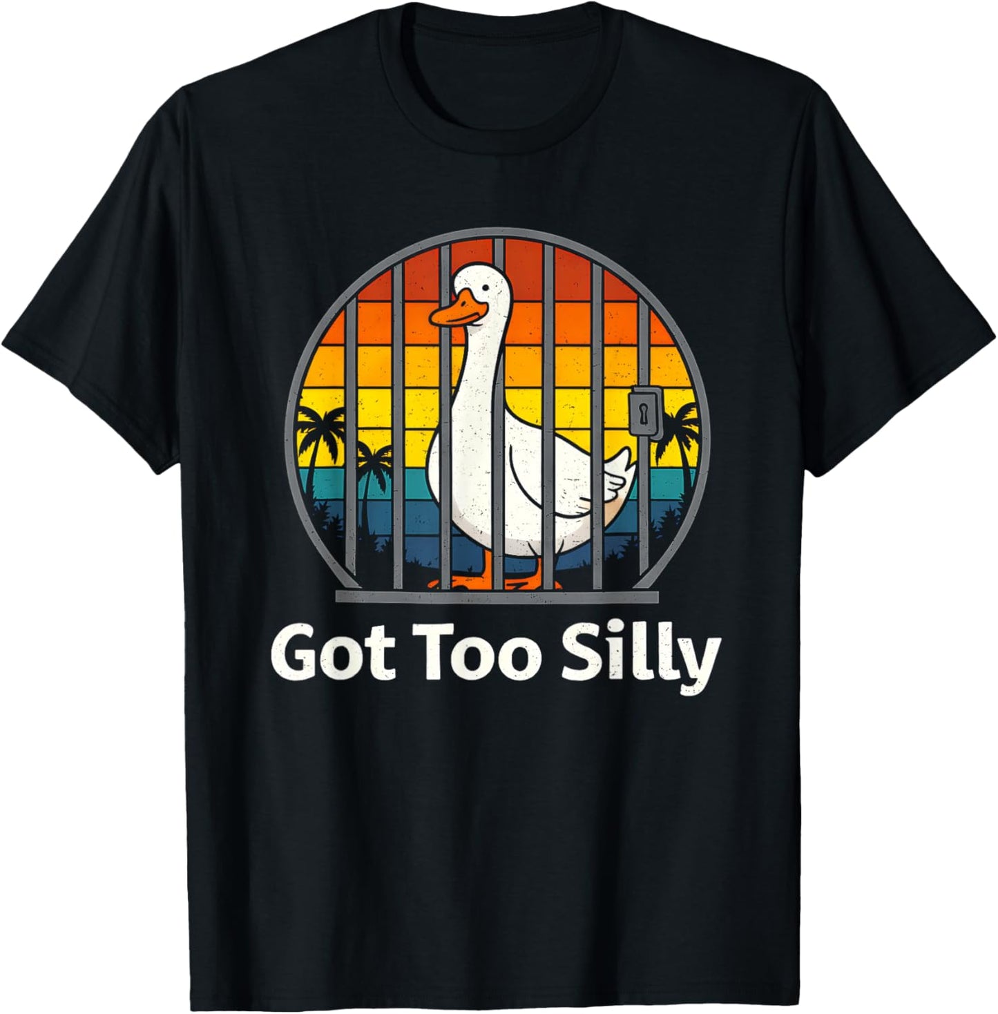 Got Too Silly Pun Sarcastic Goose Animal Lover Vintage T-Shirt - T-Shirt | Black