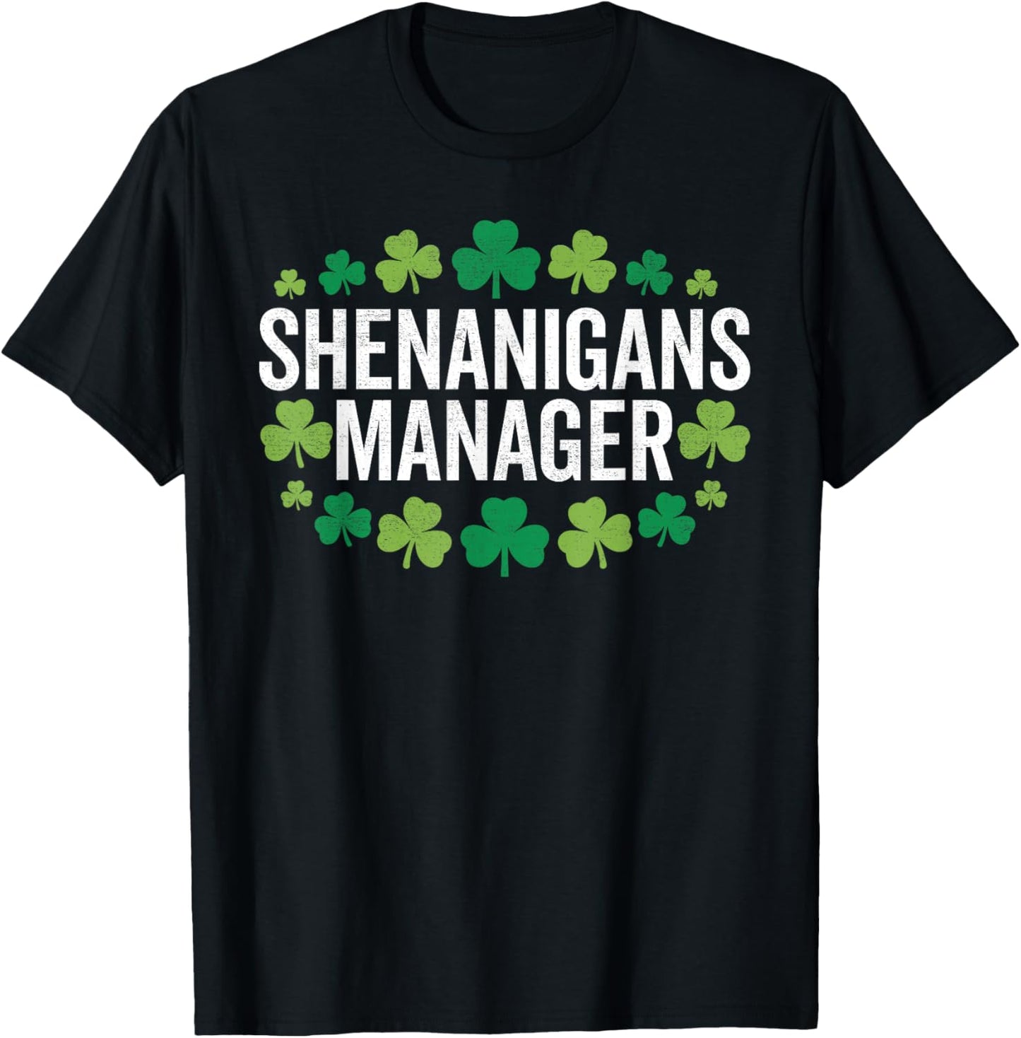 Shenanigans Coordinator Shamrock St Patricks Day T-Shirt - T-Shirt | Black