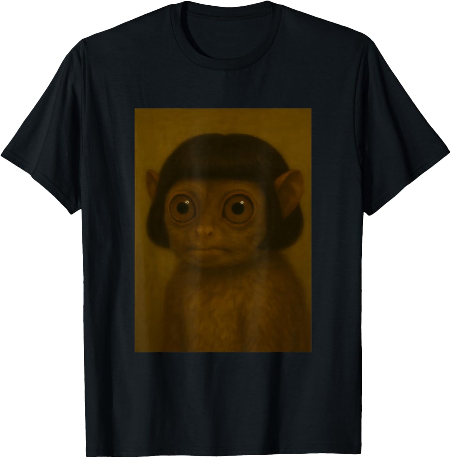 Funny Tarsier Bob Haircut Viral Meme T-Shirt - T-Shirt | Black