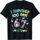 I Survived 100 Days of 67 Funny 6 7 Meme 100th Day of School T-Shirt - T-Shirt | Black