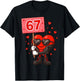 67 Six Seven Valentine Preppy Pink Heart Boys Girls Kids T-Shirt - T-Shirt | Black