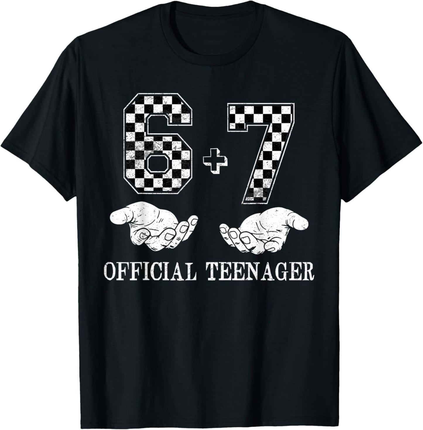 6+7 Official Teenager 13th Birthday 13 Year Old Boys Kids T-Shirt - T-Shirt | Black