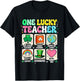 One Lucky Teacher St Patricks Day Classroom Fun T-Shirt - T-Shirt | Black