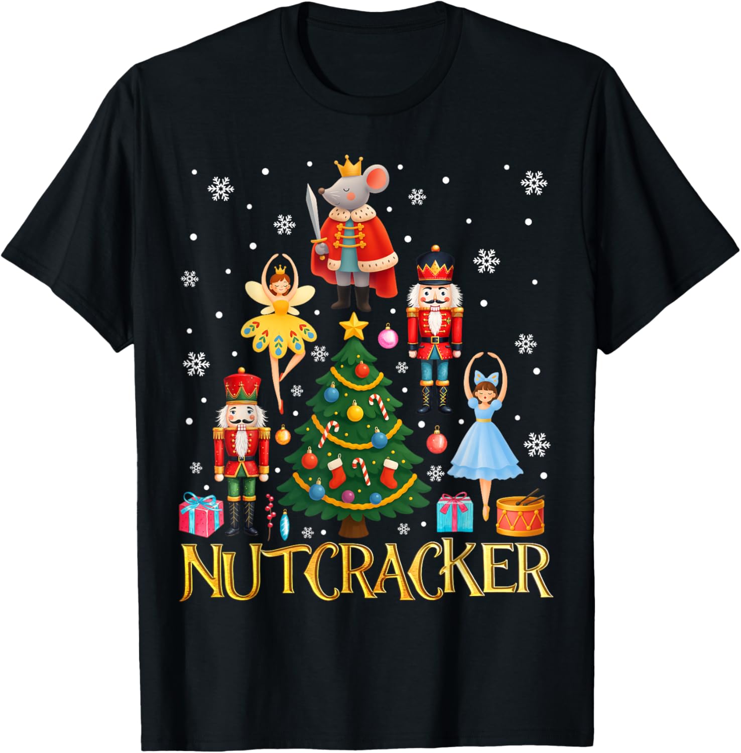 Christmas Nutcracker Squad Ballet Dance Women Girls Kids T-Shirt - T-Shirt | Black
