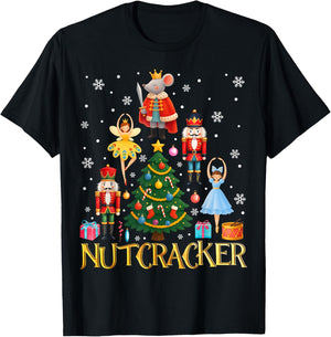 Christmas Nutcracker Squad Ballet Dance Women Girls Kids T-Shirt - T-Shirt | Black