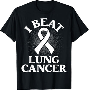I Beat Lung Cancer T-Shirt - T-Shirt | Black