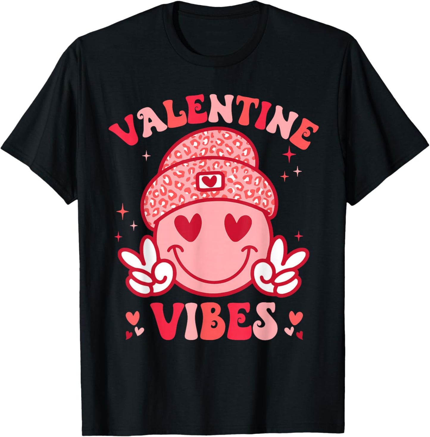 Valentines Vibes Valentines Day for Teens Boys Girls Kids T-Shirt - T-Shirt | Black