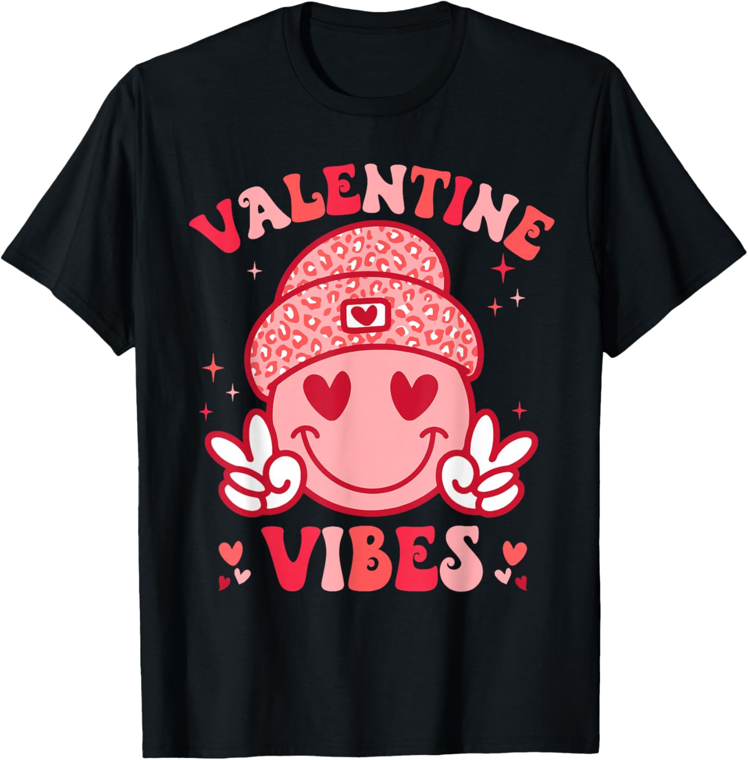 Valentines Vibes Valentines Day for Teens Boys Girls Kids T-Shirt - T-Shirt | Black