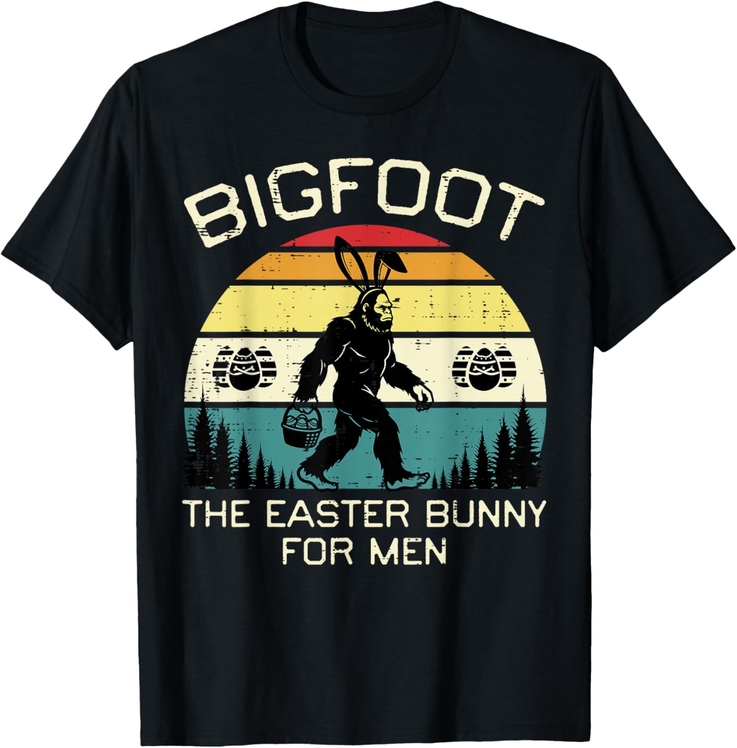 Bigfoot The Easter Bunny Funny Sasquatch Boys Kids T-Shirt - T-Shirt | Black