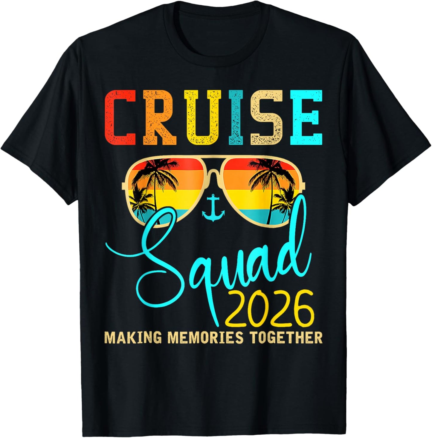 Squad Crew Cruise 2026 Summer Vacation Matching Family Group T-Shirt - T-Shirt | Black