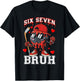 Ice Hockey 67 Six Seven Bruh Funny Valentine Meme Cool Humor T-Shirt - T-Shirt | Black