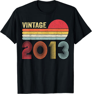 13 Year Old Gifts Vintage 2013 13th Birthday Boys Girls T-Shirt - T-Shirt | Black