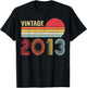 13 Year Old Gifts Vintage 2013 13th Birthday Boys Girls T-Shirt - T-Shirt | Black