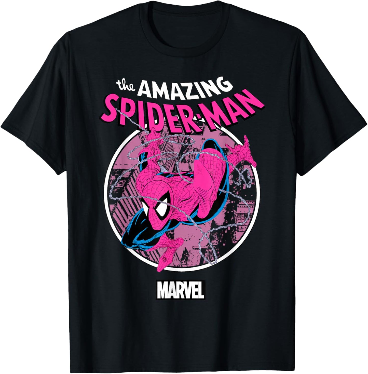 Marvel Comics Spider-Man City Swing Classic T-Shirt - T-Shirt | Black