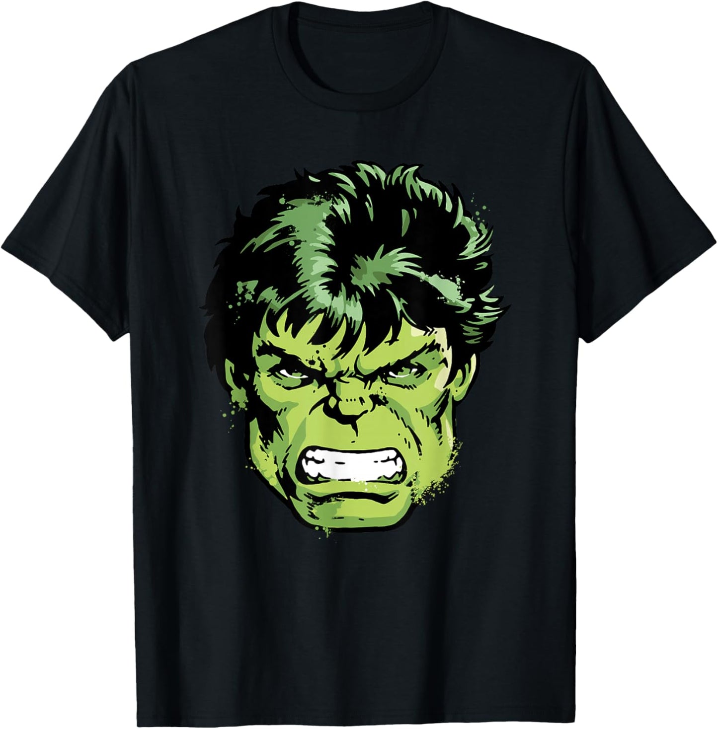 Marvel Comics Incredible Hulk Angry Big Face T-Shirt - T-Shirt | Black