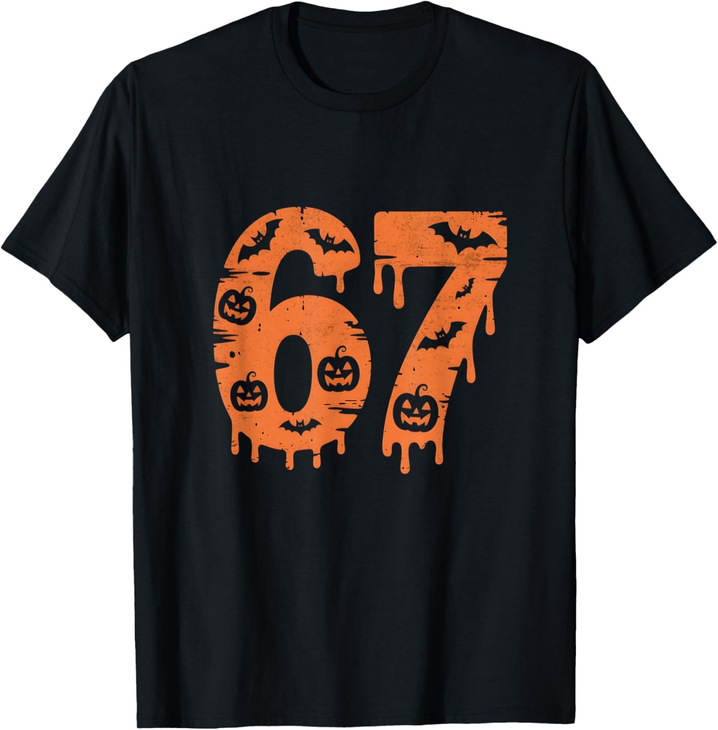 67 Six Seven Meme Funny Halloween T-Shirt - T-Shirt | Black