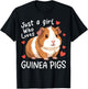 Just a Girl Who Loves Guinea Pigs T-Shirt - T-Shirt | Black