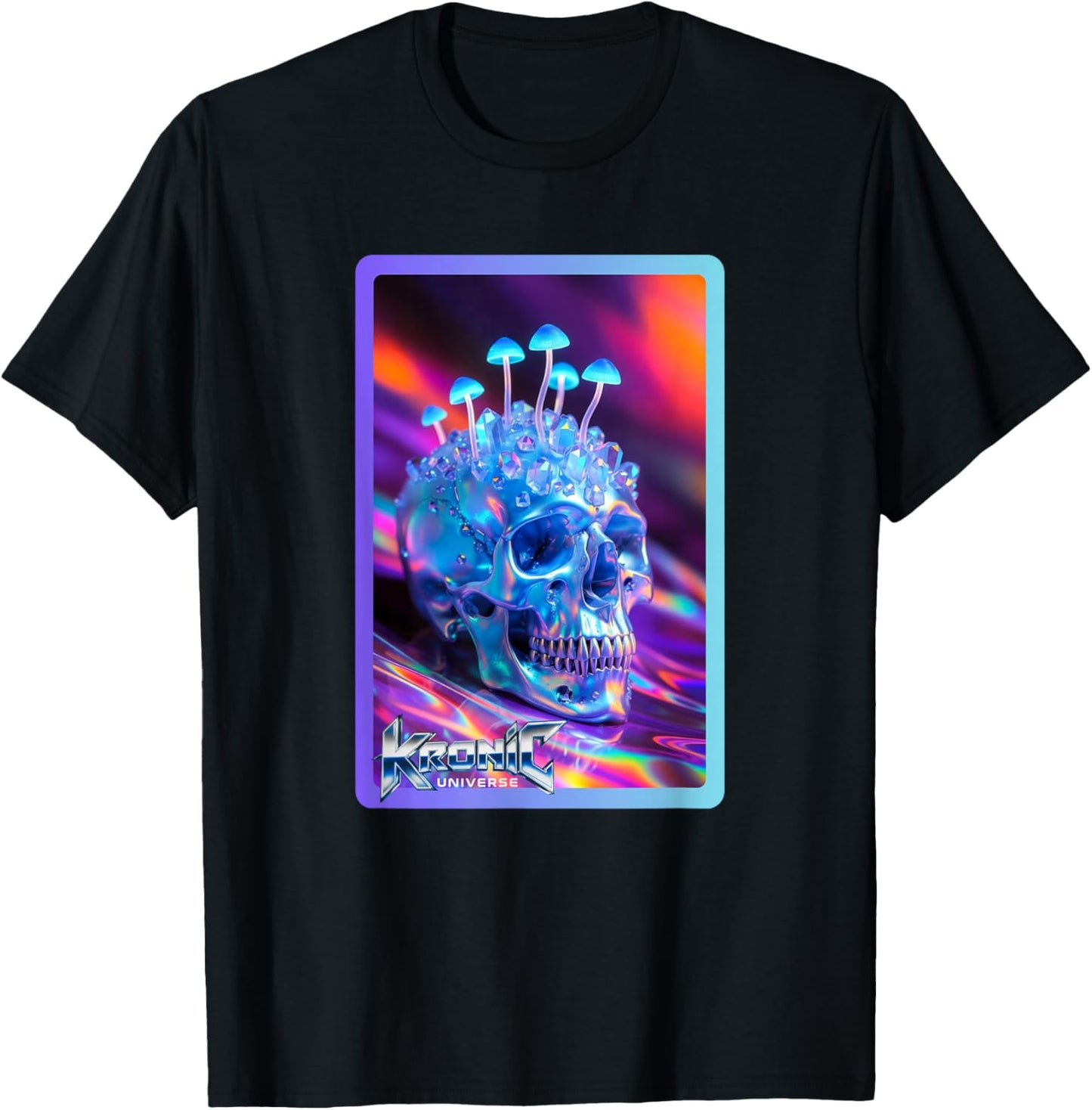 Blue Shroom Head T-Shirt - T-Shirt | Black