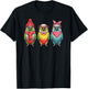 Retro Green Cheek Conure Cute Valentine Bird T-Shirt - T-Shirt | Black