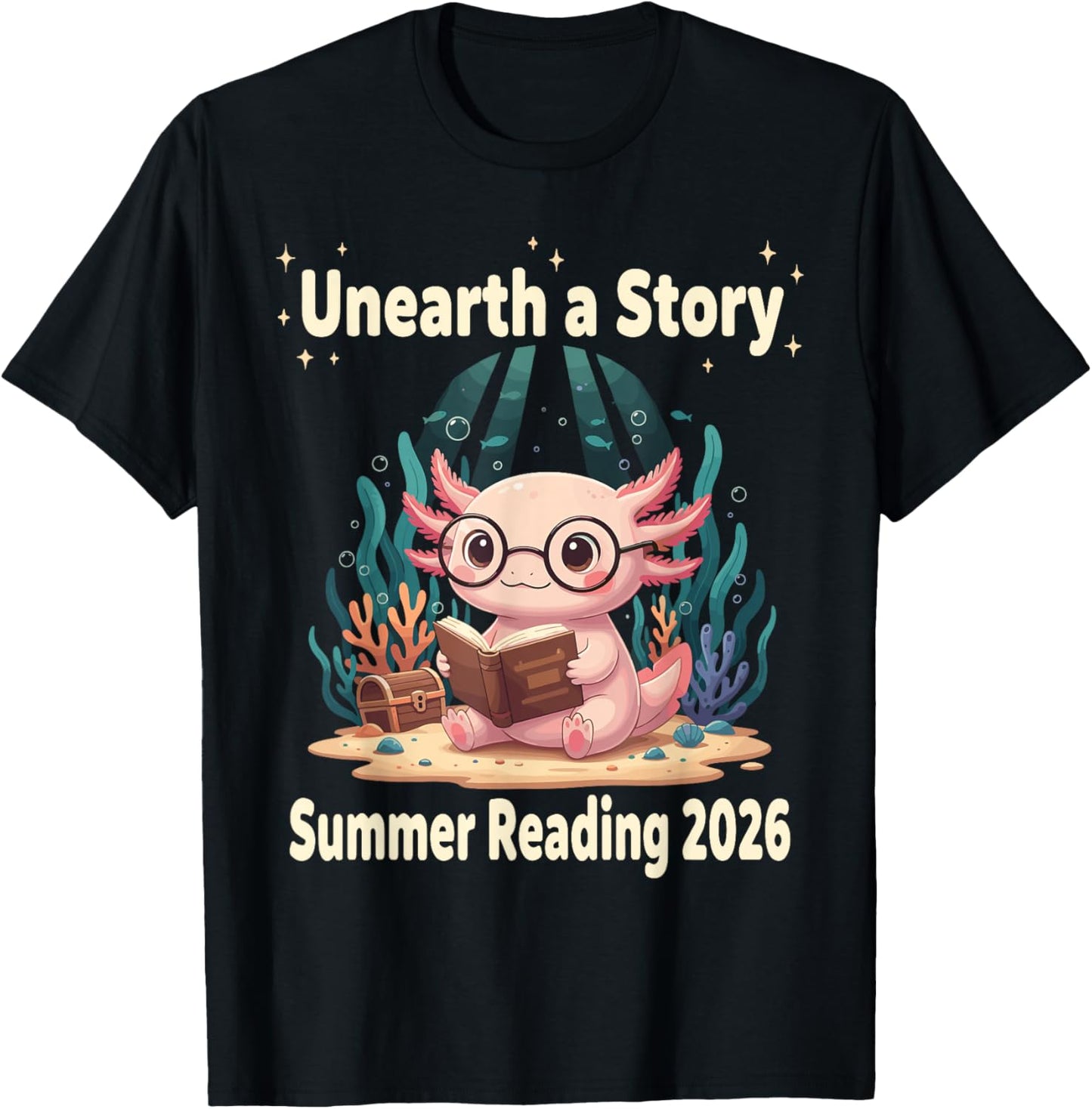Unearth A Story 2026 Reading Teacher Librarian Kids T-Shirt - T-Shirt | Black