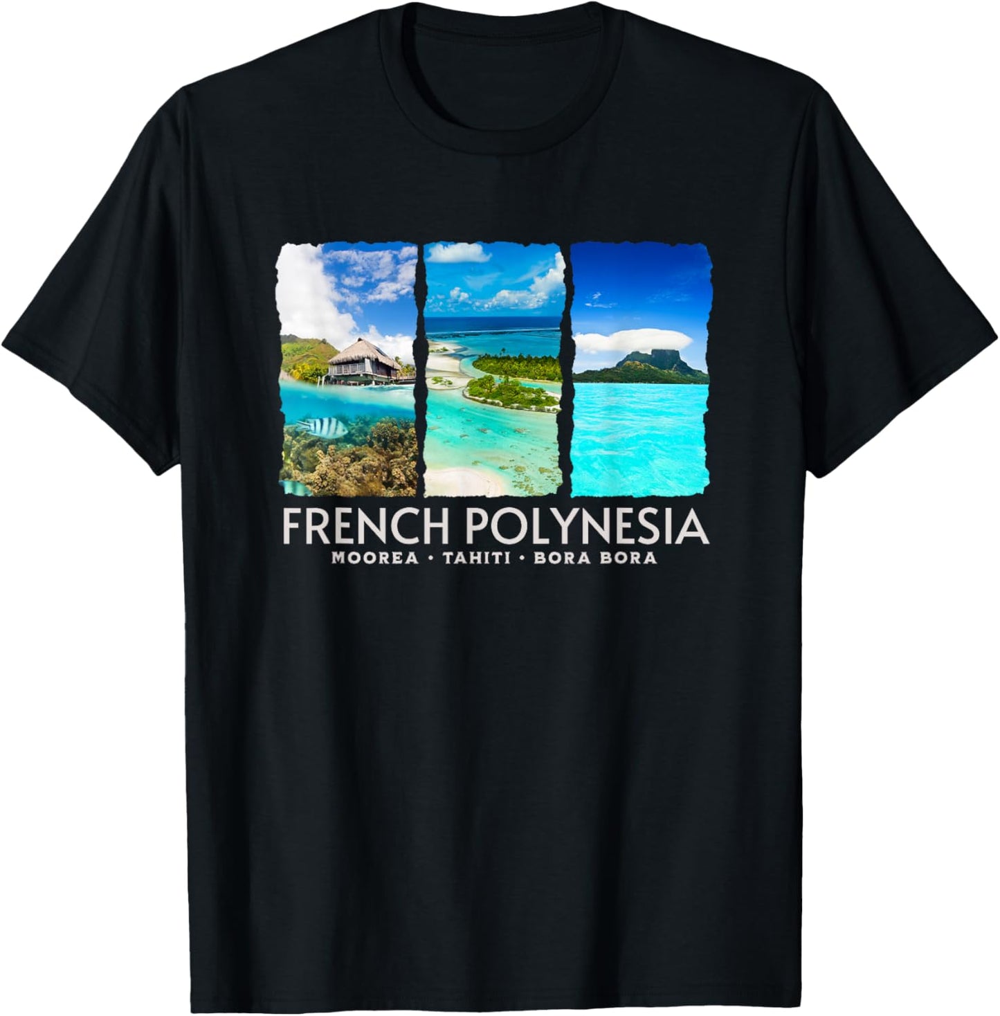 Moorea Tahiti Bora Bora T-Shirt - T-Shirt | Black