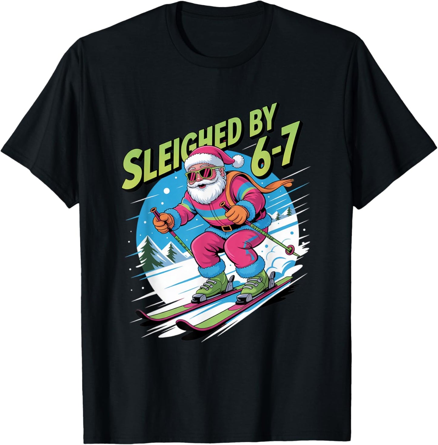 Christmas 67 Funny Xmas Six Seven Ugly Sweater 6-7 T-Shirt - T-Shirt | Black