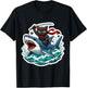 Ninja Cat Riding Shart Funny Cartoon Owner Feline Lover Art T-Shirt - T-Shirt | Black